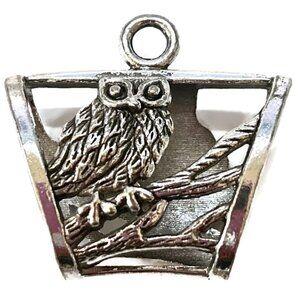 As Low As $2 Large Scarf Tibetan Style Hanger Bail Scarf Tube Carved Owl (1)